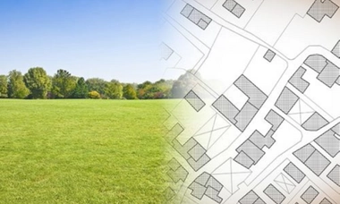 Cadastral boundary map of land parcels