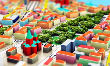 Digital GIS mapping layers displayed on a monitor